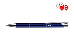 T-LITE matt, EXPRESSVEREDELUNG bis 500 Stk Lieferung in 4 Tagen: Kugelschreiber mit blau- oder schwarzschreibender Jumbofüllung, mit silberfabige