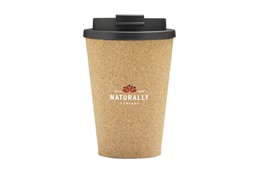 PLA Kork Cup 350 ml Kaffeebecher: Natürlicher und wiederverwendbarer Kaffeebecher. Die Außenseite des Bechers best