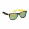 TRIR Sonnenbrille: Auffallende Sonnenbrille mit verspiegelten Gläsern. Das Gestell vereint zwei unt