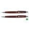 TRUSADOR Schreibset aus Palisanderholz: Schreibset aus Palisanderholz: blauschreibender Kugelschreiber und Bleistift mit